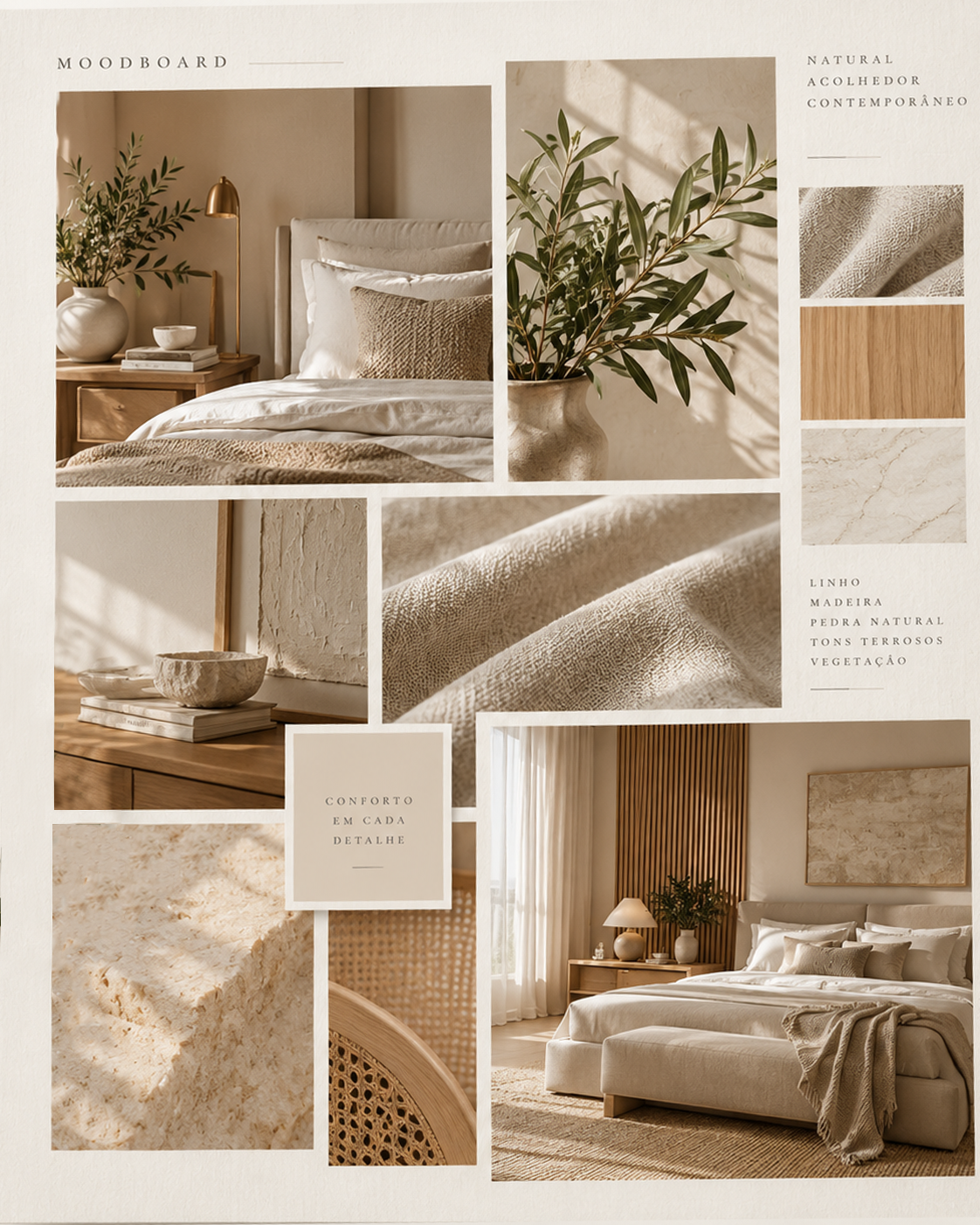 Exemplo de moodboard de interiores